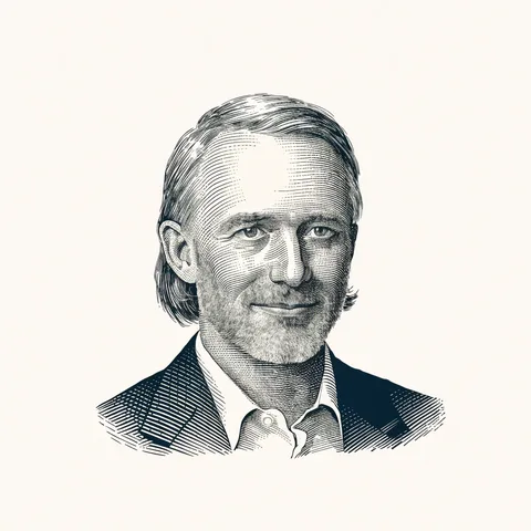 Illustrert portrett av Emil Jonas Gundersen